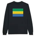 Miniatyrbild 1 av 3: Långärmad t-shirt - PIXELFORMA - Gabons flagga - 100 % bomull - Långa ärmar - Optimal komfort