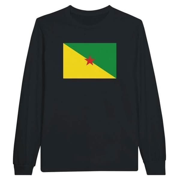 Långärmad t-shirt - PIXELFORMA - Flag of Guyana - 100 % bomull - Långa ärmar - Optimal komfort