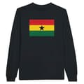 Miniatyrbild 1 av 3: Långärmad T-shirt - PIXELFORMA - Ghanas flagga - 100% bomull - Svart - Herr