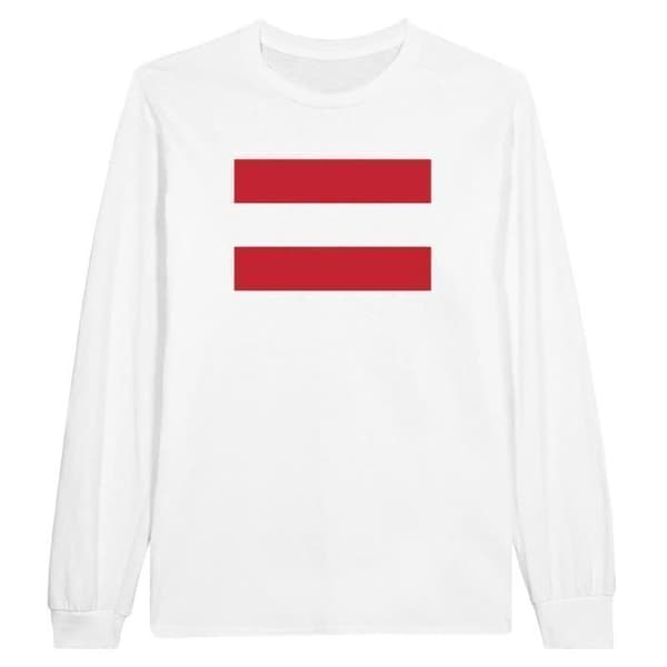 Långärmad T-shirt - PIXELFORMA - Österrike flagga - 100% bomull - Långärmad - Regular fit