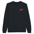 Miniatyrbild 1 av 3: T-shirt med lång ärm - Isle of Man flagga - Svart - 100% bomull - Normal passform - Unisex