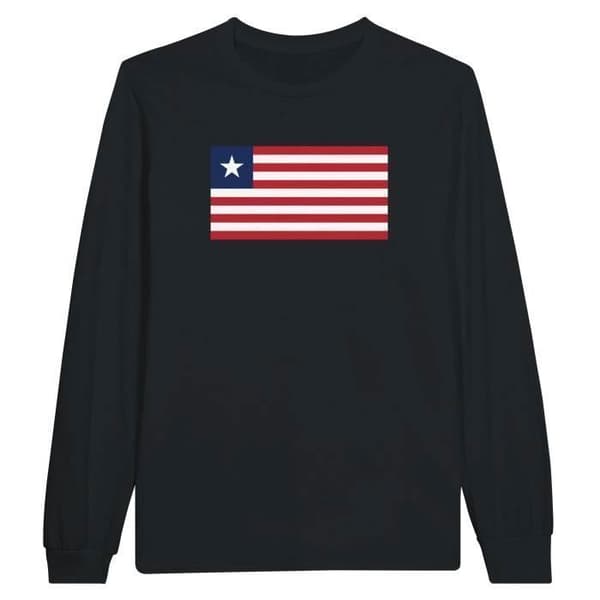 Långärmad t-shirt - PIXELFORMA - Flag of Liberia - 100 % bomull - Långa ärmar - Normal passform