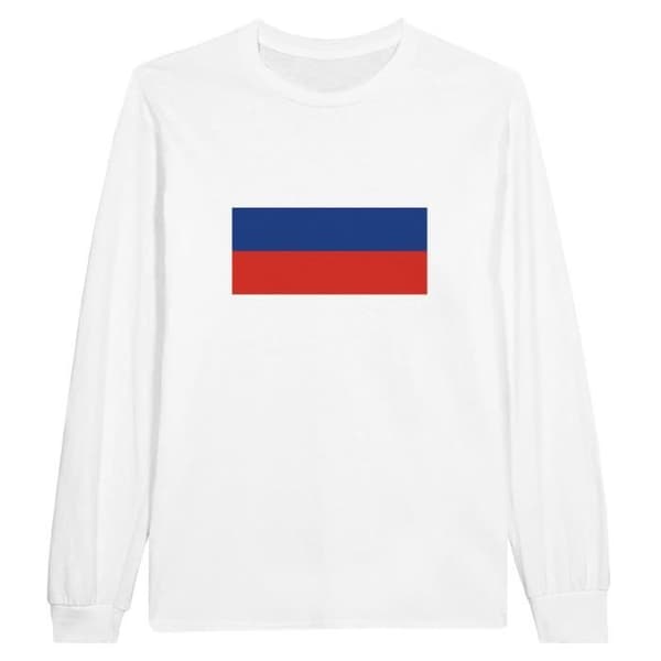 Långärmad t-shirt - PIXELFORMA - Rysslands flagga - 100% bomull - Långärmad - Regular fit