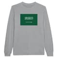 Miniatyrbild 1 av 3: Långärmad T-shirt - Ej specificerad - Flagga för Saudiarabien - 100% bomull - Grå - Klassisk passform