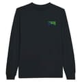 Miniatyrbild 1 av 3: T-shirt med långa ärmar - PIXELFORMA - Julöns flagga - 100% bomull - Svart - Bekväm