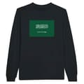 Miniatyrbild 1 av 3: Långärmad t-shirt - PIXELFORMA - Saudiarabien flagga - Svart - Klassisk krage - Regular fit