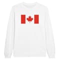 Miniatyrbild 1 av 3: Kanada flagga långärmad T-shirt i vit