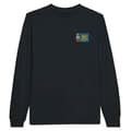 Miniatyrbild 1 av 3: Långärmad T-shirt - Saint-Pierre-et-Miquelon flagga - Svart - 100% bomull - Regular fit - Unisex