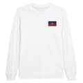 Miniatyrbild 1 av 3: Långärmad T-shirt - PIXELFORMA - Haitis flagga - 100% bomull - Långa ärmar - Optimal komfort