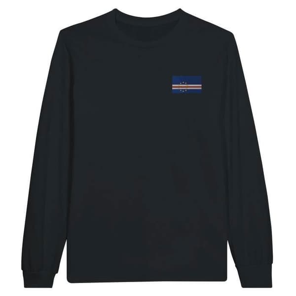Långärmad t-shirt - PIXELFORMA - Kap Verdes flagga - 100% bomull - Långa ärmar - Optimalt komfort