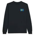 Miniatyrbild 1 av 3: T-shirt med lång ärm - PIXELFORMA - Palauernas flagga - 100% bomull - Långärmad - Optimal komfort
