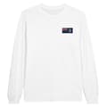 Miniatyrbild 1 av 3: T-shirt med lång ärm - Falklandsöarnas flagga - Vit - 100% bomull - Regular fit - Unisex