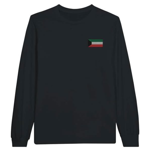 T-shirt med långa ärmar - PIXELFORMA - Kuwaits flagga - 100% bomull - Långa ärmar - Optimal komfort