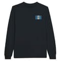 Miniatyrbild 1 av 3: T-shirt med långa ärmar - PIXELFORMA - Guatemalas flagga - Svart - 100% bomull - Optimalt komfort
