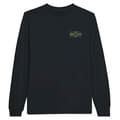 Miniatyrbild 1 av 3: Långärmad t-shirt - Dominikanska flaggan - Svart - 100% bomull - Långa ärmar - Klassisk krage