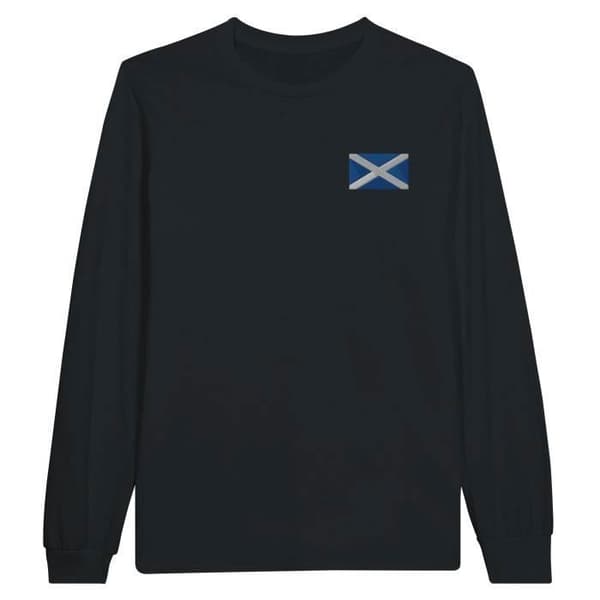 Långärmad t-shirt - PIXELFORMA - Flag of Scotland - 100 % bomull - Långa ärmar - Optimal komfort