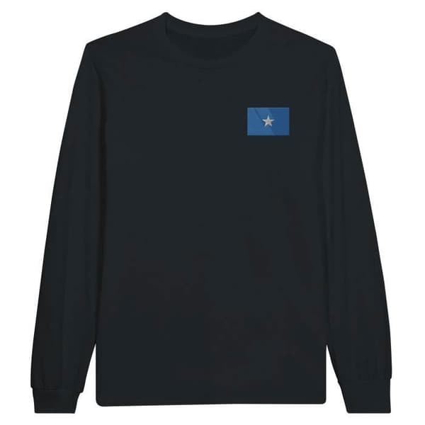 T-shirt med lång ärm - PIXELFORMA - Somalias flagga - 100% bomull - Lång ärm - Optimal komfort