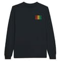 Miniatyrbild 1 av 3: T-shirt med långa ärmar - PIXELFORMA - Guineas flagga - Svart - Regular fit - Klassisk krage