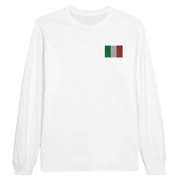 T-shirt med lång ärm - PIXELFORMA - Italiens flagga - 100% bomull - Lång ärm - Optimal komfort