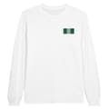 Miniatyrbild 1 av 3: T-shirt med långa ärmar - PIXELFORMA - Nigerias flagga - 100% bomull - Långa ärmar - Optimal komfort