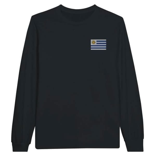 Långärmad T-shirt - PIXELFORMA - Uruguays flagga - 100% bomull - Långa ärmar - Optimal komfort