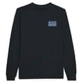 Miniatyrbild 1 av 3: T-shirt med långa ärmar - PIXELFORMA - Greklands flagga - 100% bomull - Långa ärmar - Optimal komfort