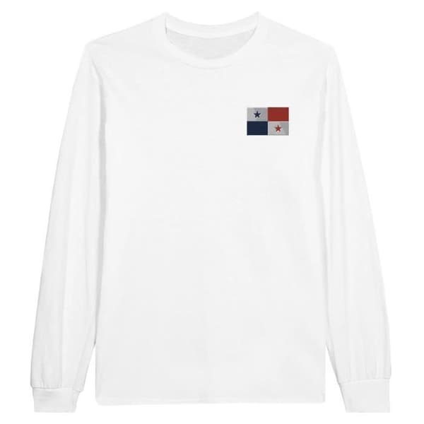 Långärmad t-shirt - PIXELFORMA - Panama flagga - 100% bomull - Optimal komfort - Förstärkta sömmar