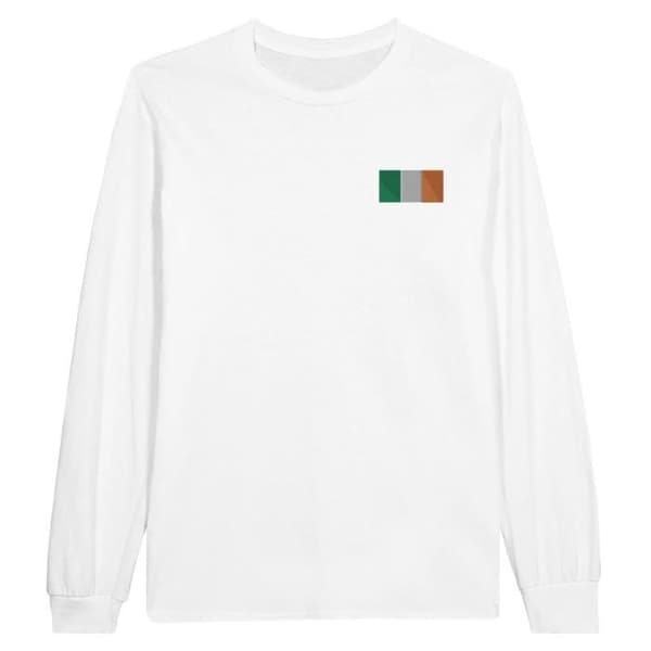 Långärmad t-shirt - PIXELFORMA - Flag of Ireland - 100 % bomull - Långa ärmar - Optimal komfort