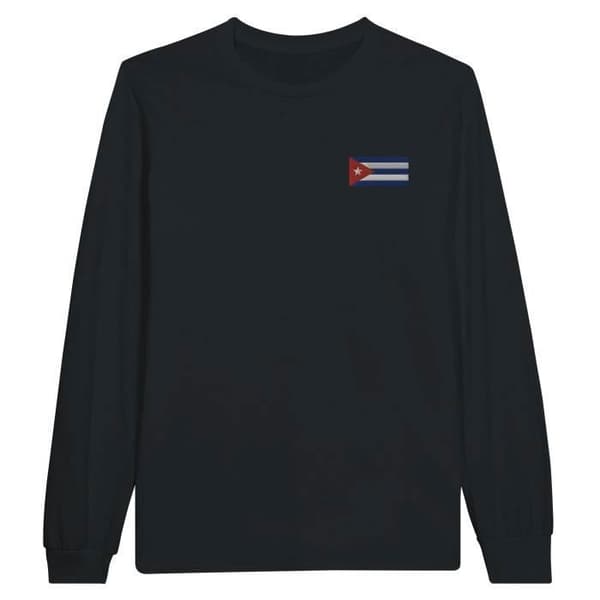 Långärmad t-shirt - PIXELFORMA - Kubas flagga - 100% bomull - Långa ärmar - Optimal komfort