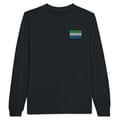 Miniatyrbild 1 av 3: Långärmad T-shirt - Sierra Leones flagga - Svart - 100% bomull - Regular fit - Unisex