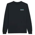 Miniatyrbild 1 av 3: T-shirt med lång ärm - Uzbekistan flagga - Svart - 100% bomull - Regular fit - Unisex