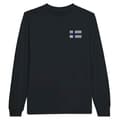 Miniatyrbild 1 av 3: Långärmad t-shirt - Finlands flagga - Svart - 100% bomull - Klassisk passform - Unisex