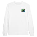 Miniatyrbild 1 av 3: Tanzania Flag Embroidery Långärmad T-shirt i Vit