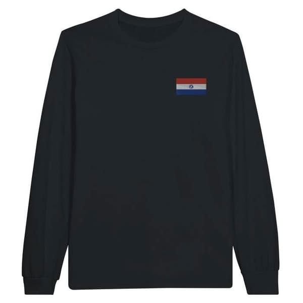 Långärmad T-shirt - PIXELFORMA - Paraguay flagga - 100% bomull - Långa ärmar - Optimal komfort