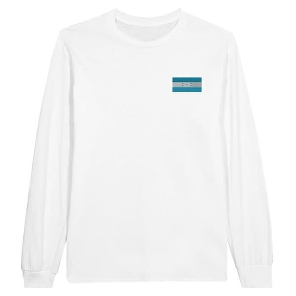 Långärmad T-shirt - PIXELFORMA - Honduras flagga - 100% bomull - Långa ärmar - Optimal komfort