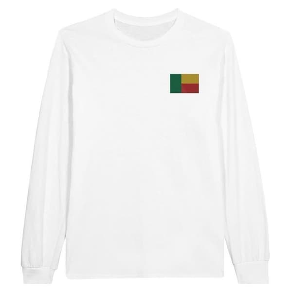 T-shirt med lång ärm - PIXELFORMA - Benins flagga - 100% bomull - Lång ärm - Optimalt komfort