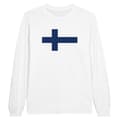 Miniatyrbild 1 av 3: Långärmad T-shirt - PIXELFORMA - Finlands flagga - 100% bomull - Optimal komfort - Långa ärmar