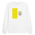 Miniatyrbild 1 av 3: Långärmad t-shirt - PIXELFORMA - Vatikanets flagga - 100% bomull - Långärmad - Klassisk passform