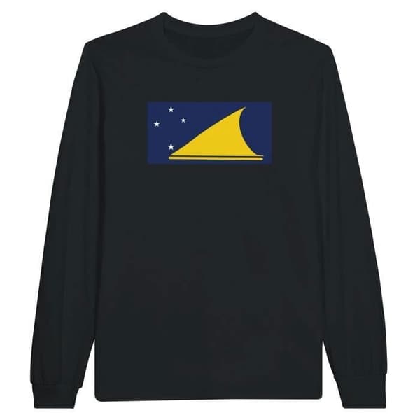 Tokelau Flag Långärmad T-shirt i Svart