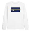 Miniatyrbild 1 av 3: Nauru Flag Långärmad T-shirt - PIXELFORMA - Vit - Långärmad - Vanlig - Vuxen