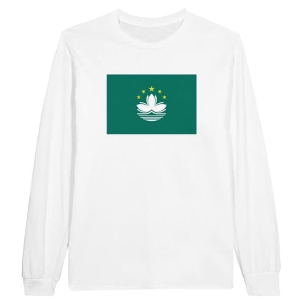 T-shirt med långa ärmar - PIXELFORMA - Macaos flagga - 100% bomull - Långa ärmar - Regular fit