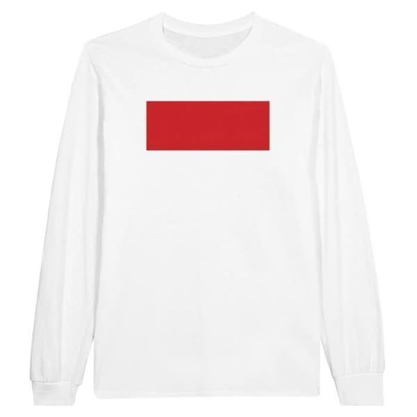 T-shirt med lång ärm - PIXELFORMA - Monacos flagga - 100% bomull - Regular passform - Unisex