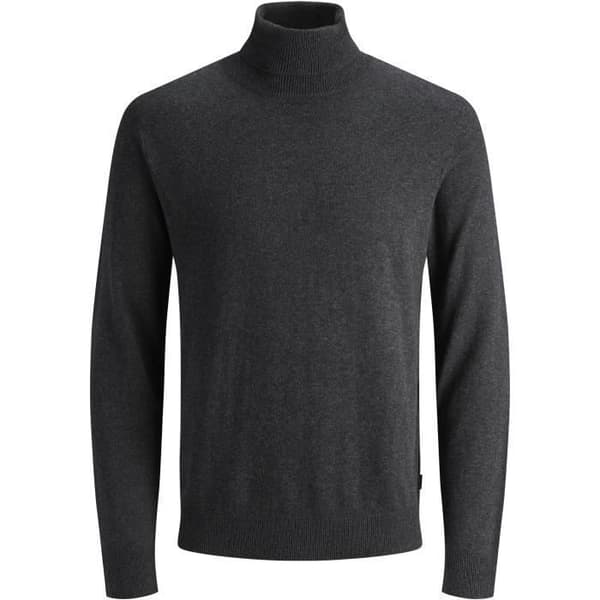 Dra - JACK &amp; JONES - Emil - Rullekrage - Kvalitetsstickat - Grå