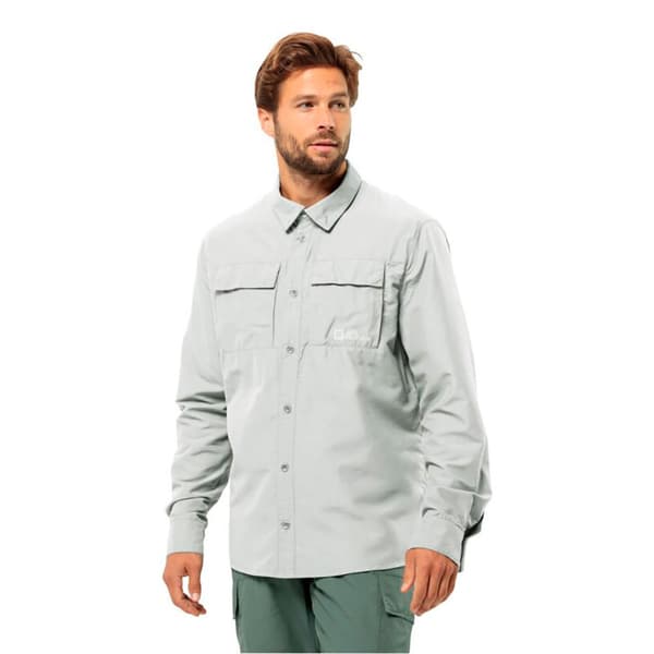 Jack Wolfskin Barrier Skjorta Med Långa ärmar Grå XL Man