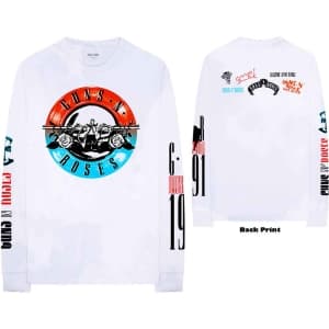 Guns N Roses - Motorcross Logo Uni Wht Longsleeve XL