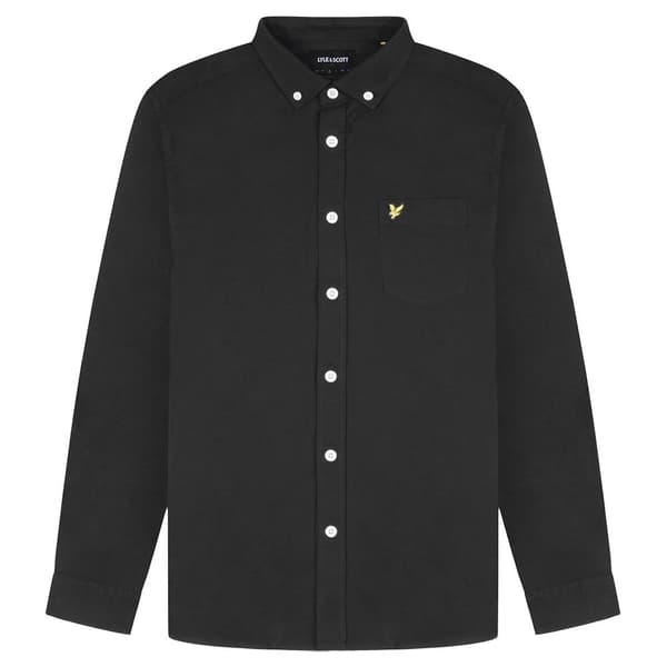 Lyle & Scott Regular Fit Light Weight Oxford Pitkähihainen Kauluspaita Musta L Mies