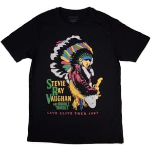 Stevie Ray Vaughan - Double Trouble Tour 87 Bl T-Shirt M