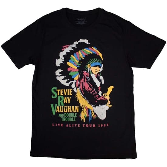 Stevie Ray Vaughan - Double Trouble Tour 87 Bl T-Shirt