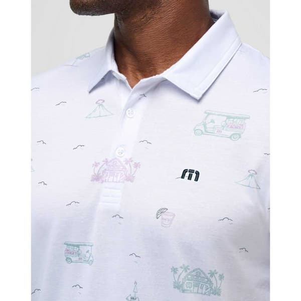 Travis Mathew Tiki Mapes Print Kortärmad Polotröja  M