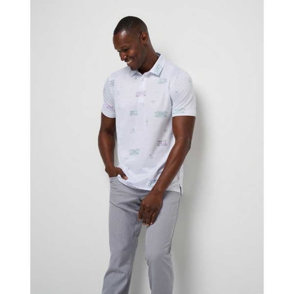 Travis Mathew Tiki Mapes Print Kortärmad Polotröja  M
